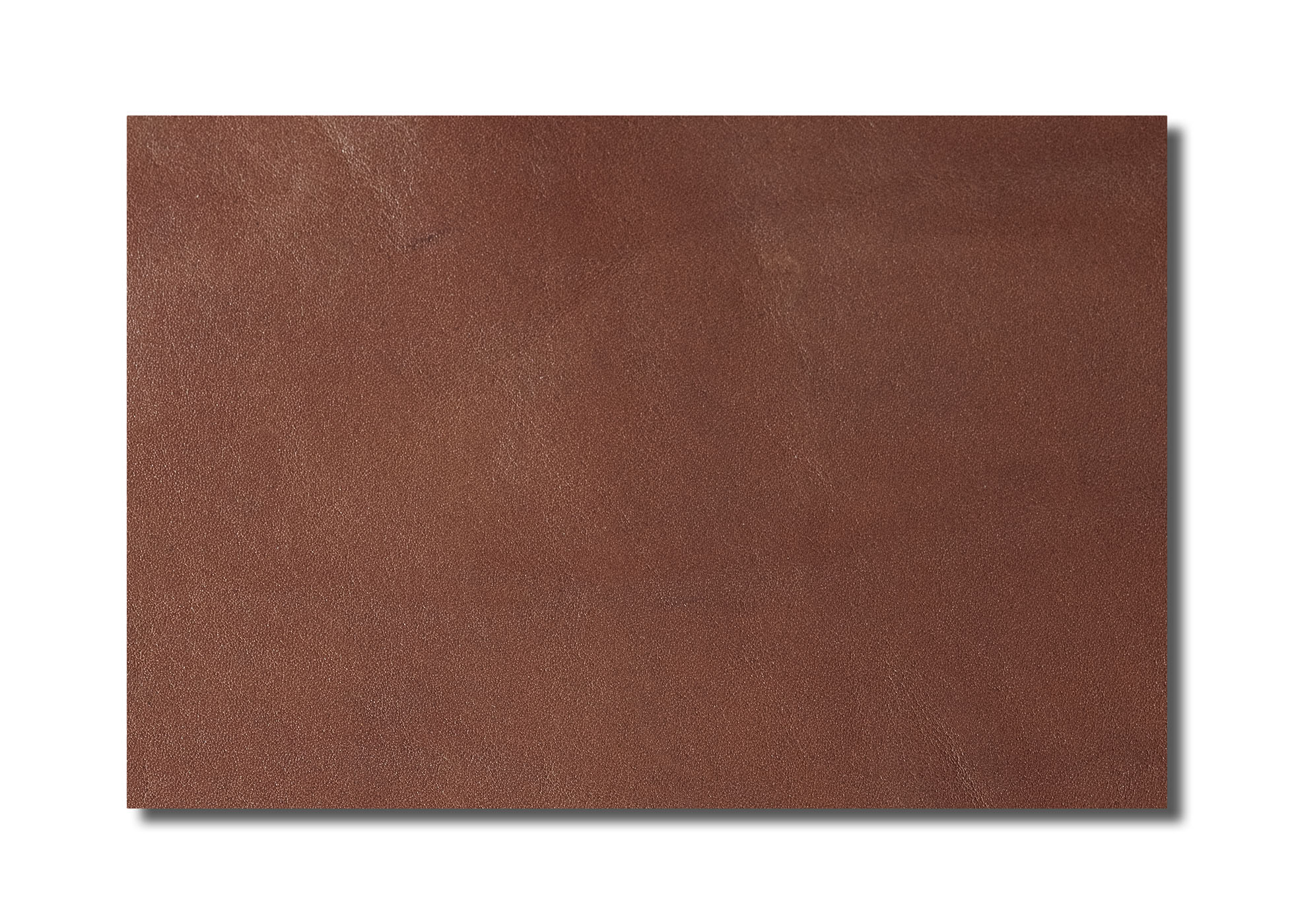 Leather - Cowhide - Side - embossed and pigment covered redbrown (1,3 mm) - 2,02 m²