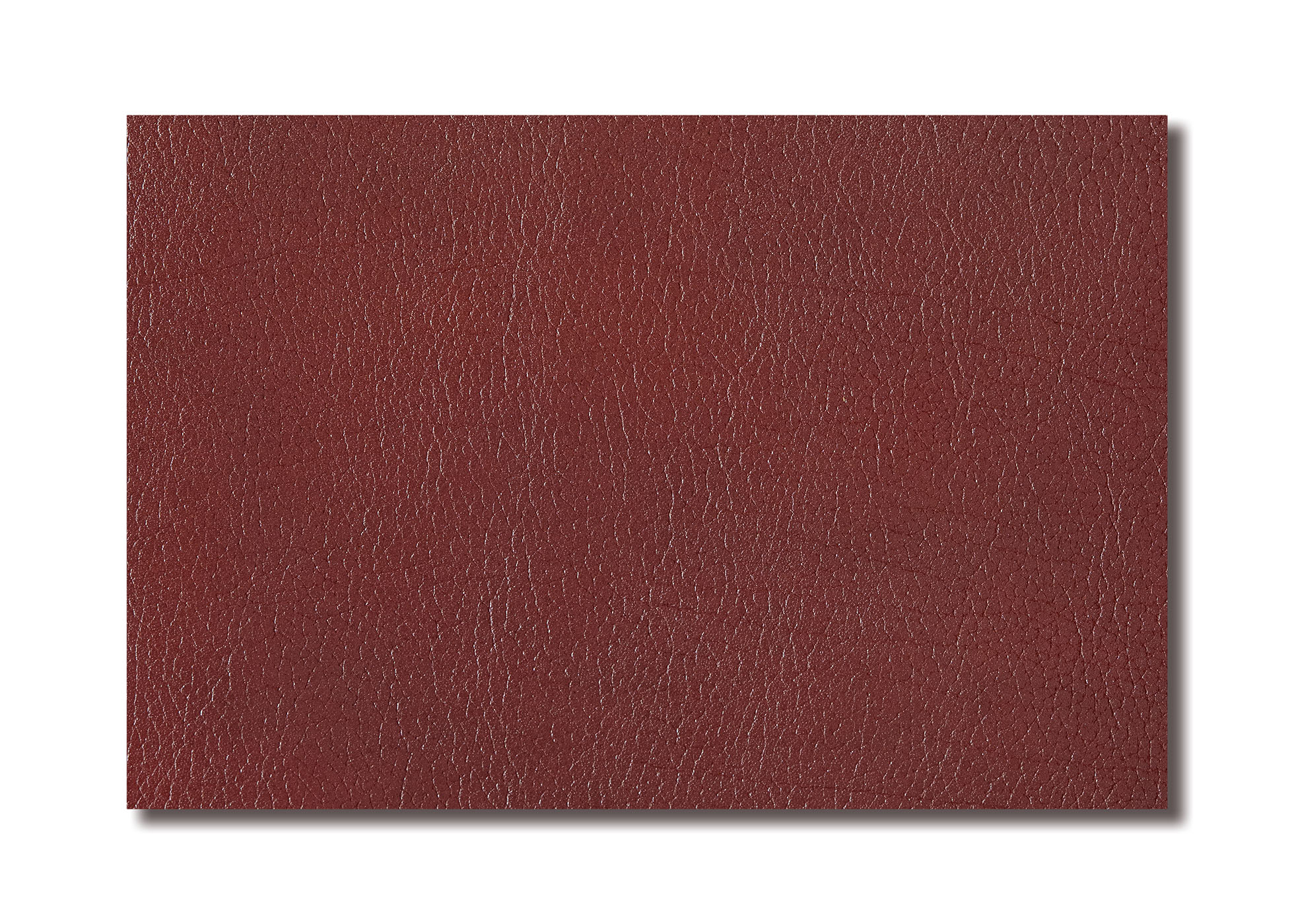 Leather - Cowhide - Side - embossed and pigment covered oxblood (1,6 mm) - 1,13 m²
