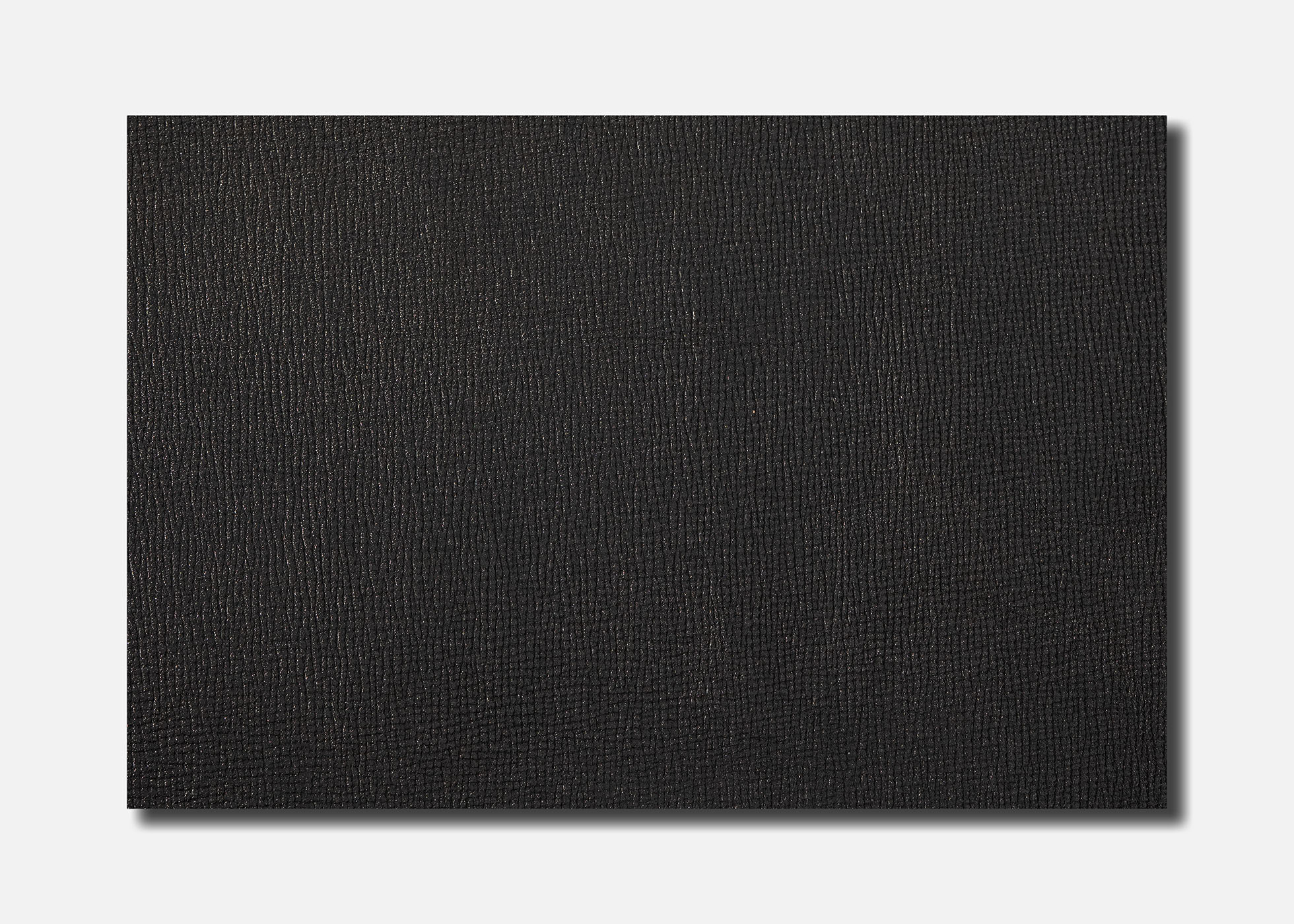 Leather - Cowhide - Side - embossed and pigment covered black, mesh textured (1,4 mm) - 2,04 m²