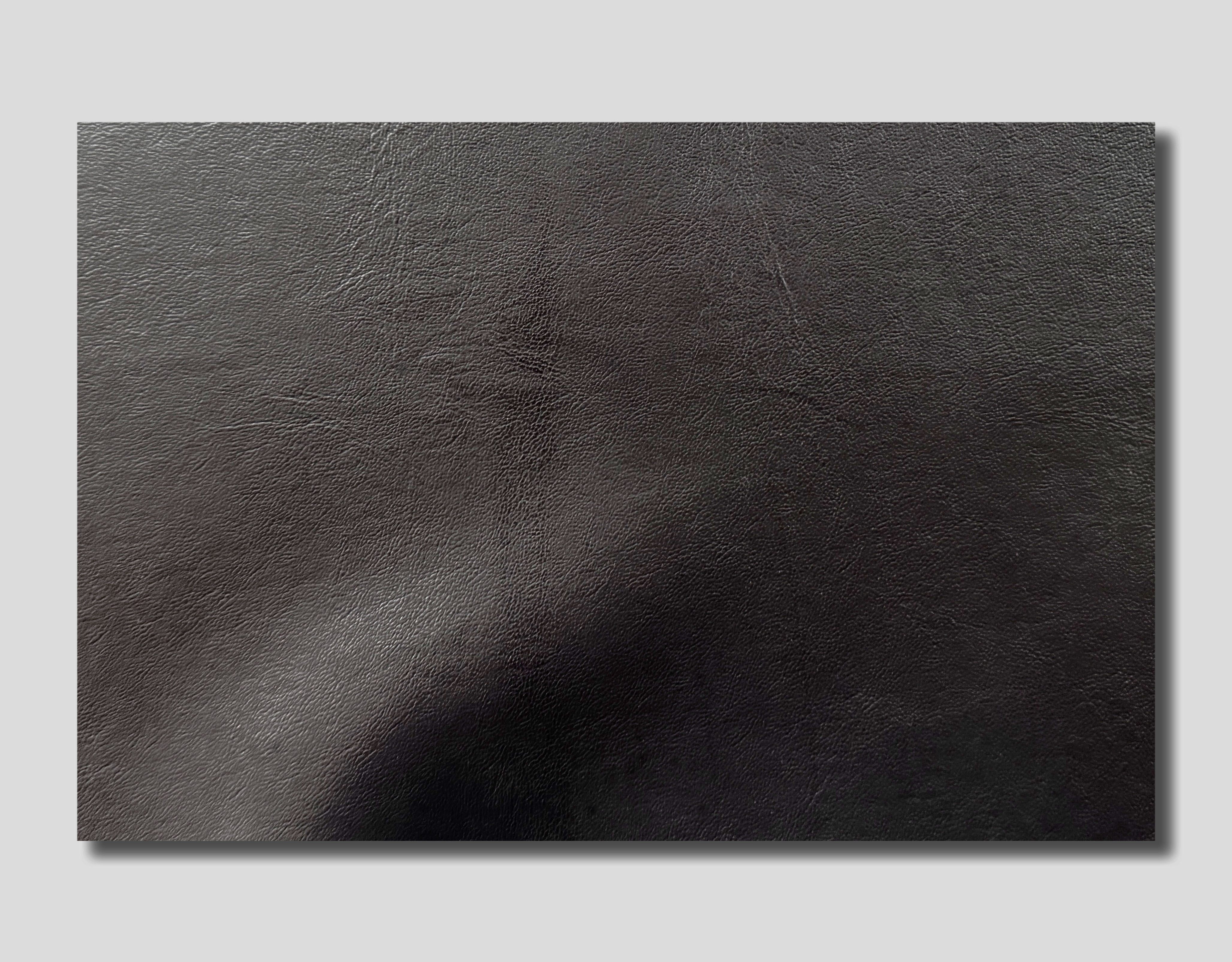 Leather - Cowhide - Side - vegtan - black (1,3 mm) - 1,50 m²