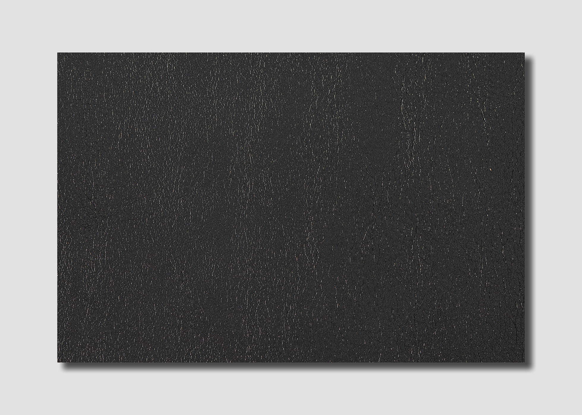 Leather - Cowhide - Side - embossed and pigment covered black, finely grained (1,3 mm) - 1,80 m²