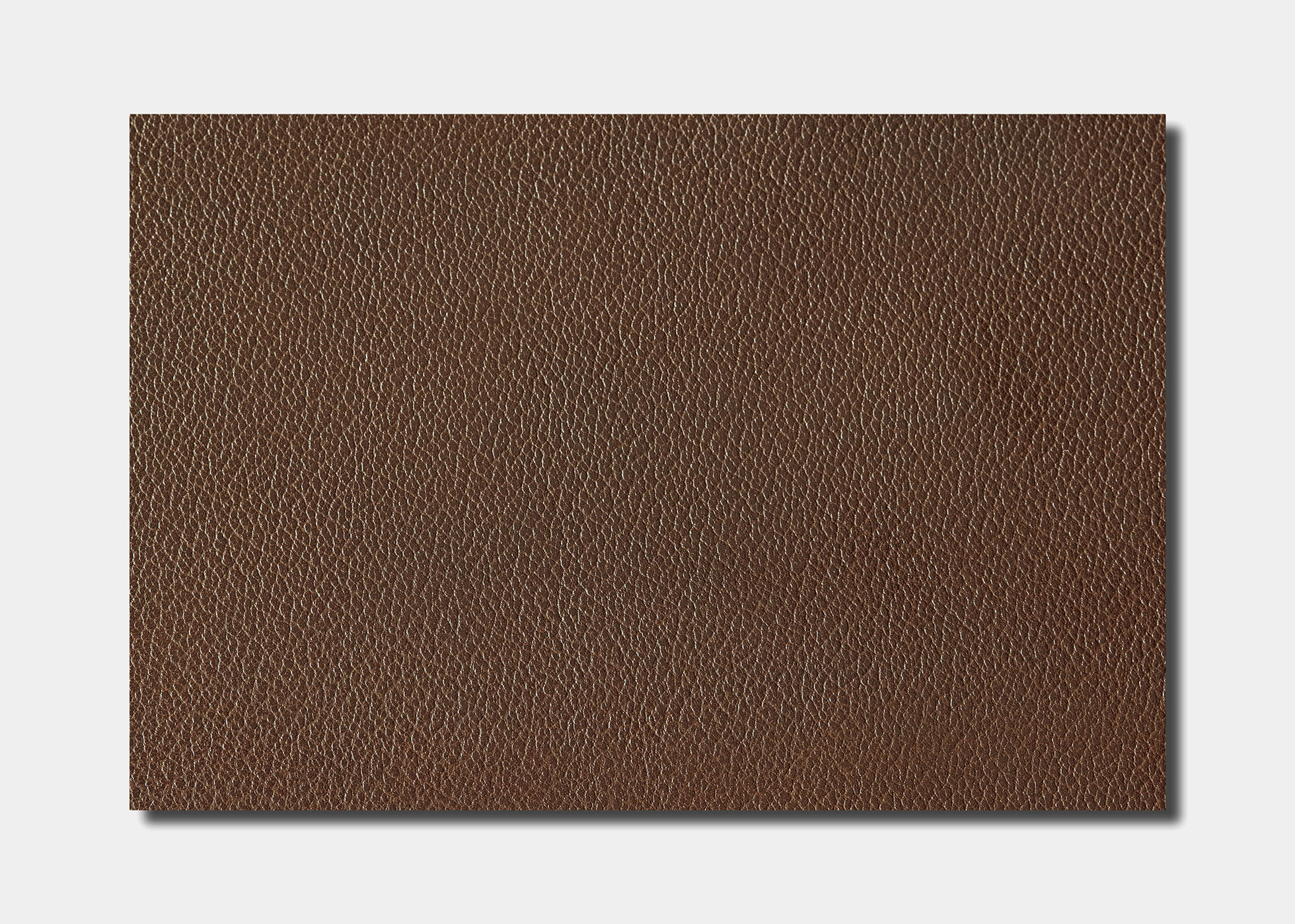Leather - Cowhide - Side - embossed and pigment covered dark chocolat (1,5 mm) - 1,64m²