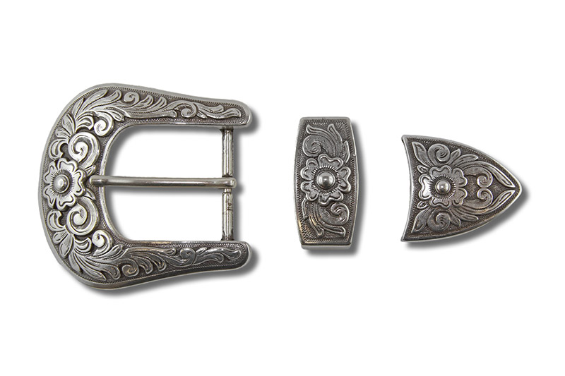 IV_7601_01 Diablo – Belt Buckle Set, Antique Silver