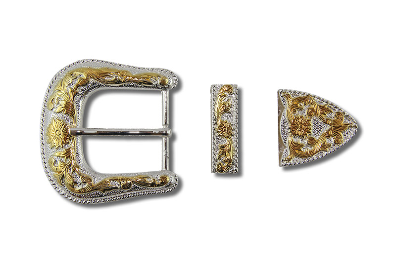 IV_1881-01_2 Belt Buckle Set, Victorian Silver/Gold
